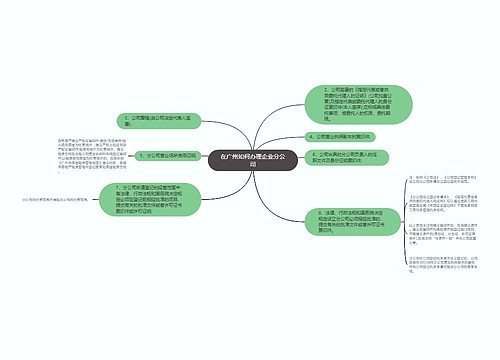 在广州如何办理企业分公司