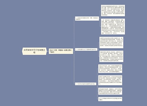 合同审核中可行性审查过程