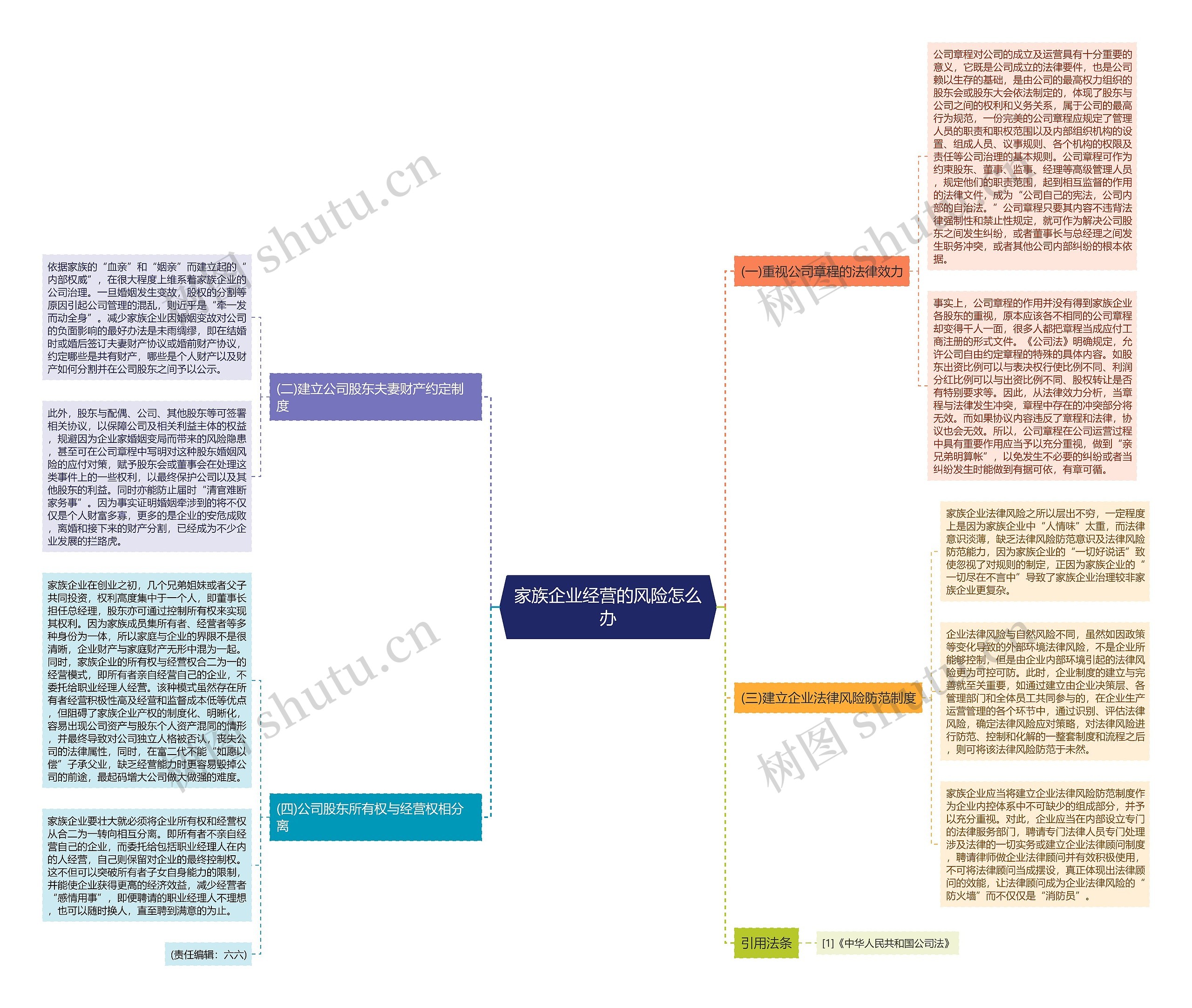 家族企业经营的风险怎么办思维导图