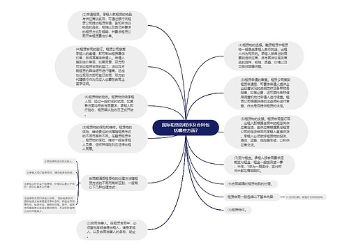 国际租赁的程序及合同包括哪些方面?