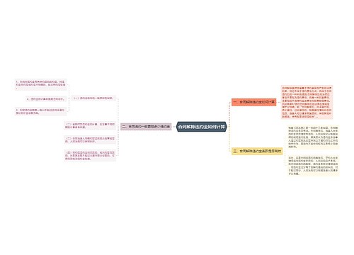 合同解除违约金如何计算