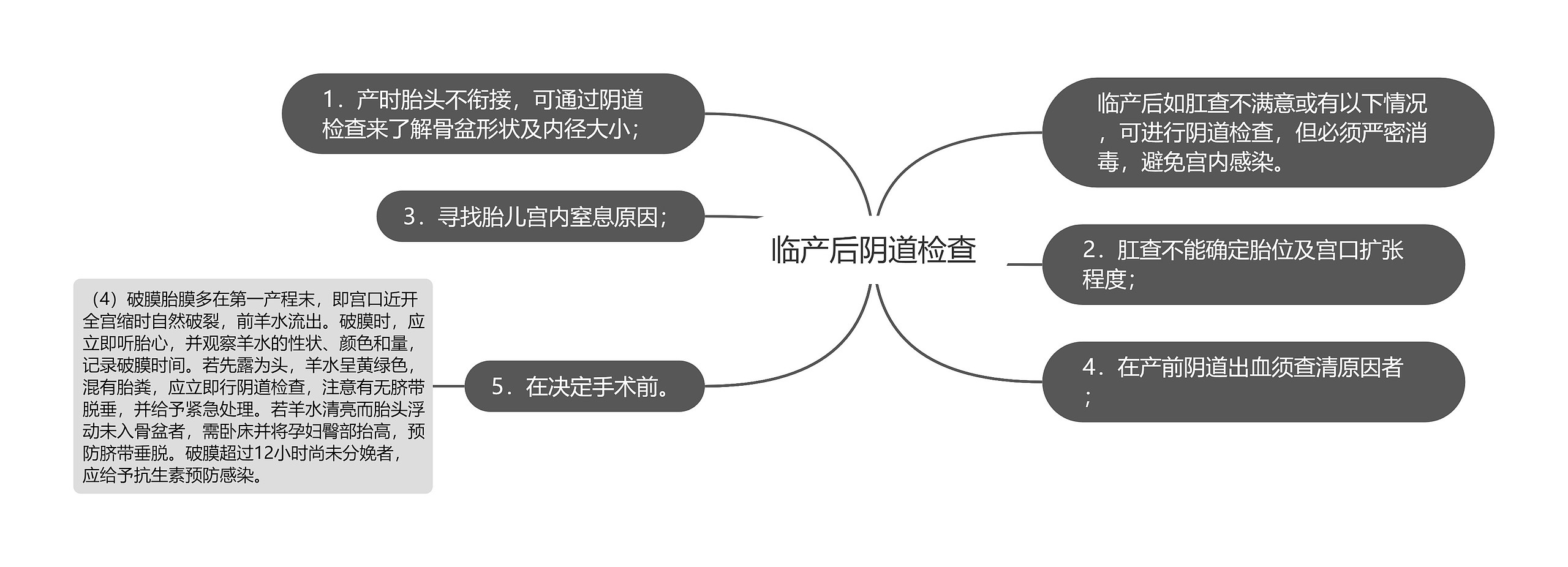 临产后阴道检查思维导图