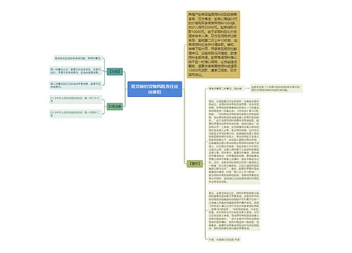 提货前的货物风险责任应由谁担