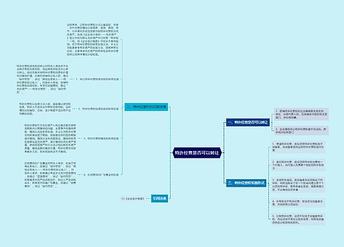 特许经营是否可以转让