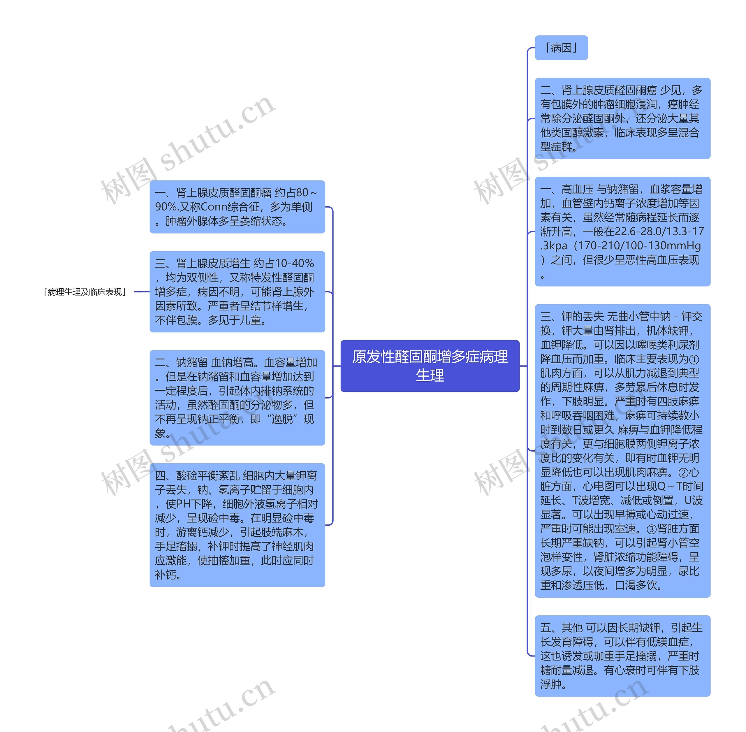 原发性醛固酮增多症病理生理思维导图