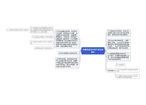 有哪些借贷合同不受法律保护