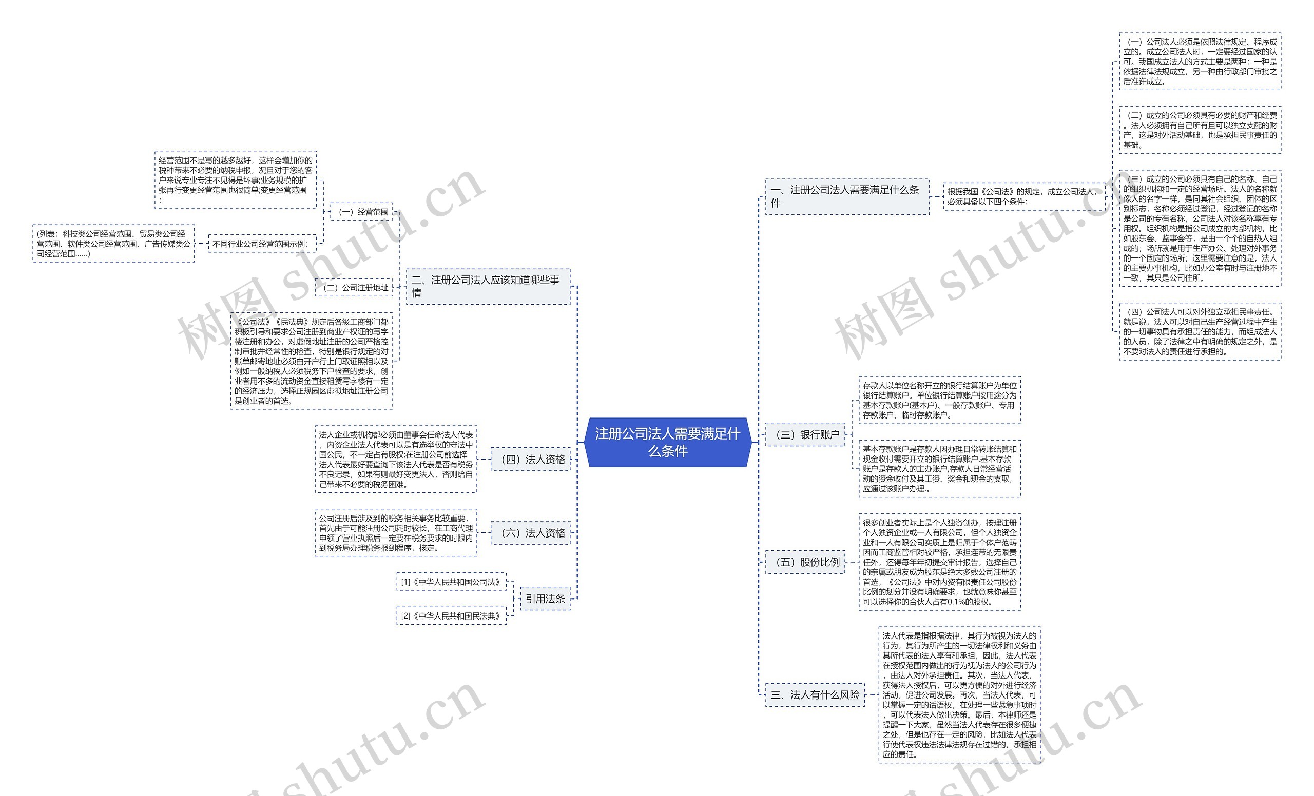 注册公司法人需要满足什么条件思维导图