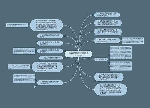 成立国有独资公司需要提交的材料