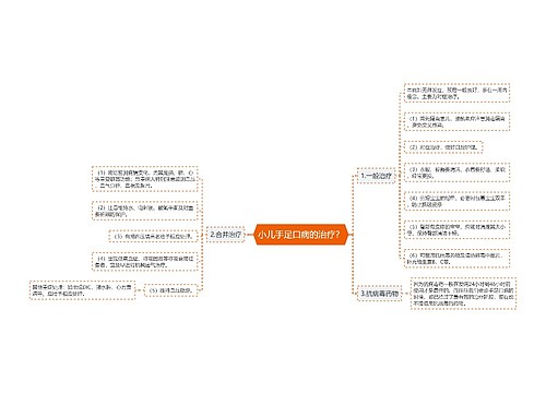 小儿手足口病的治疗？