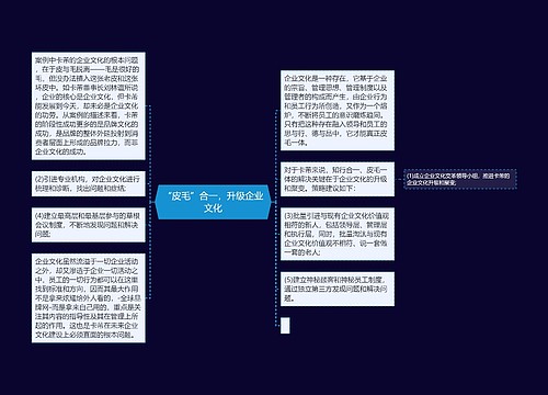 “皮毛”合一，升级企业文化