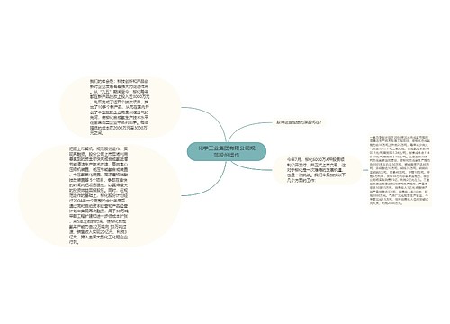 化学工业集团有限公司规范股份运作