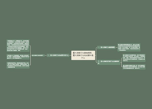 重大误解行为撤销期限，重大误解行为构成要件是什么