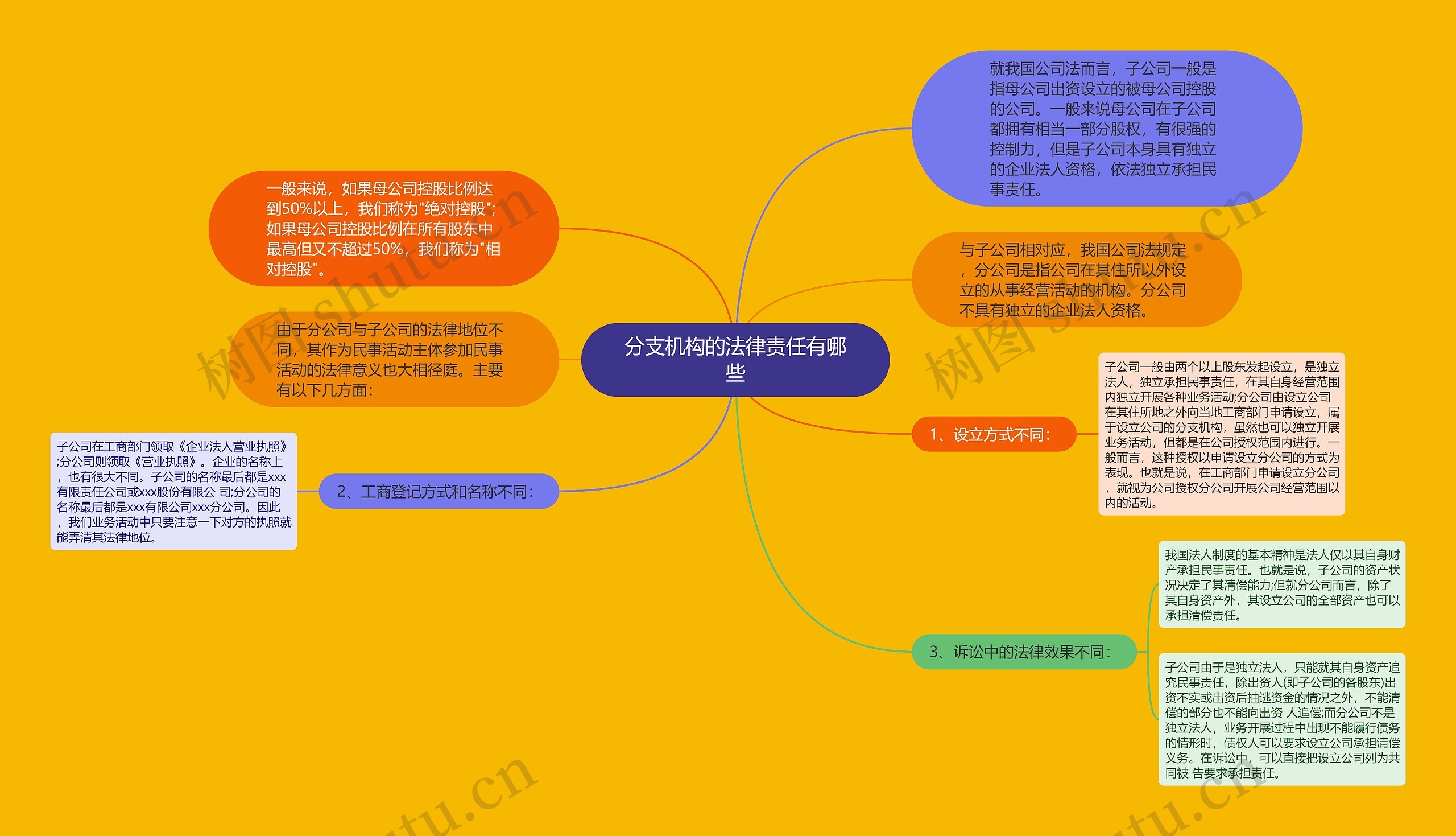 分支机构的法律责任有哪些思维导图