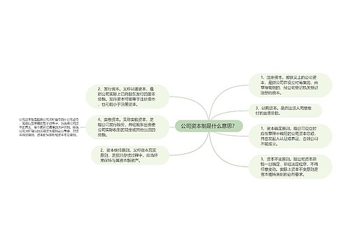 公司资本制是什么意思？