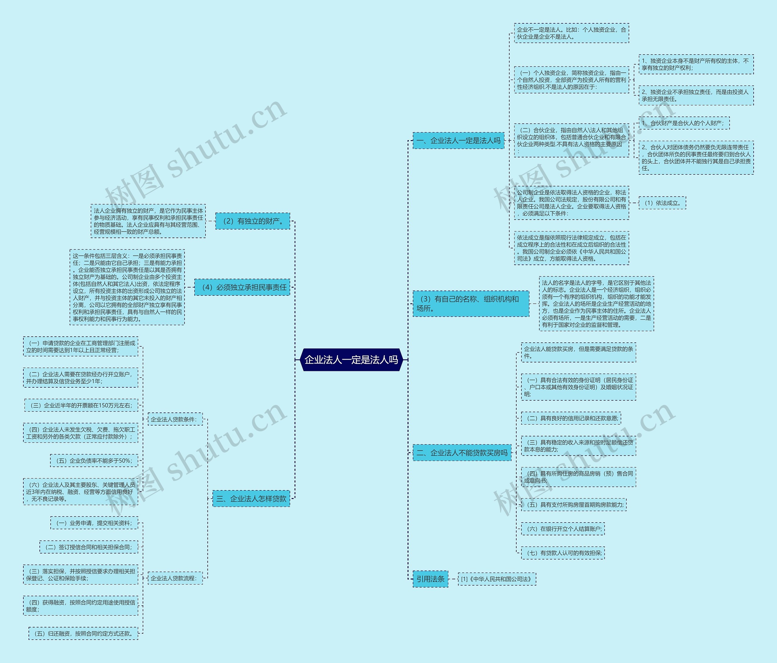 企业法人一定是法人吗思维导图