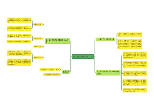 设立子公司名字怎么取