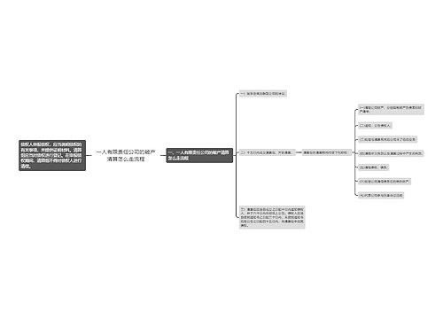 一人有限责任公司的破产清算怎么走流程