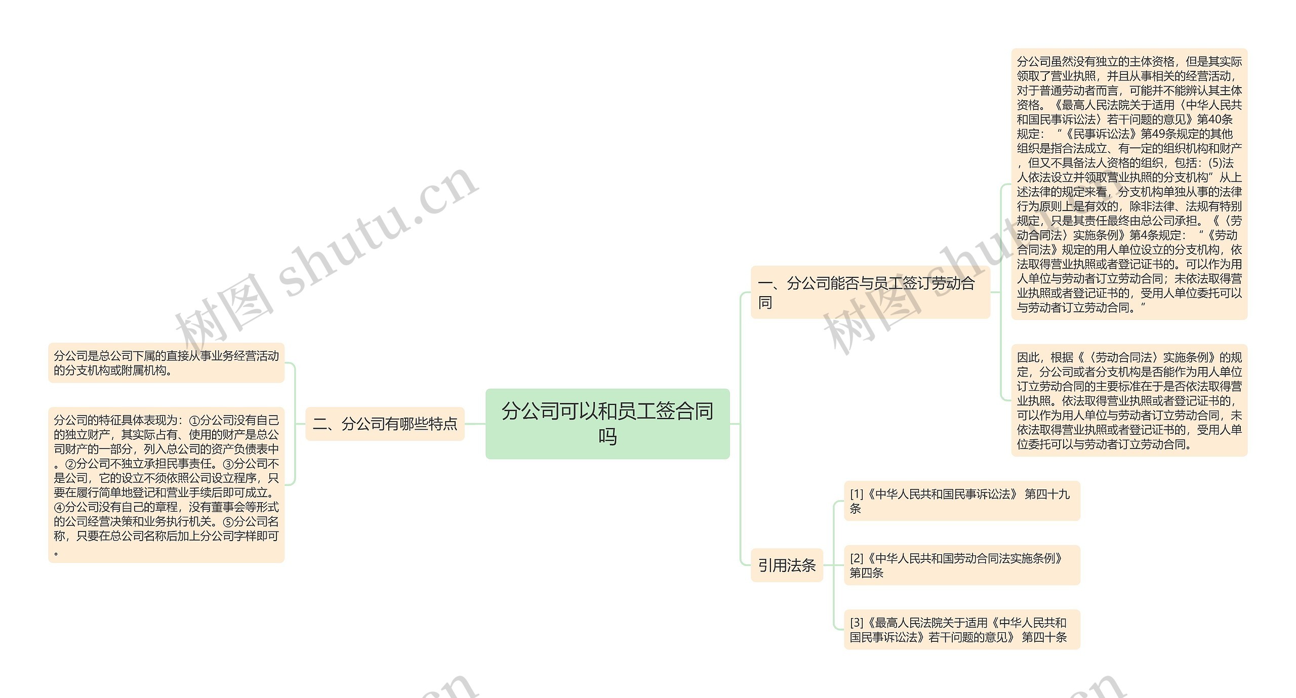 分公司可以和员工签合同吗