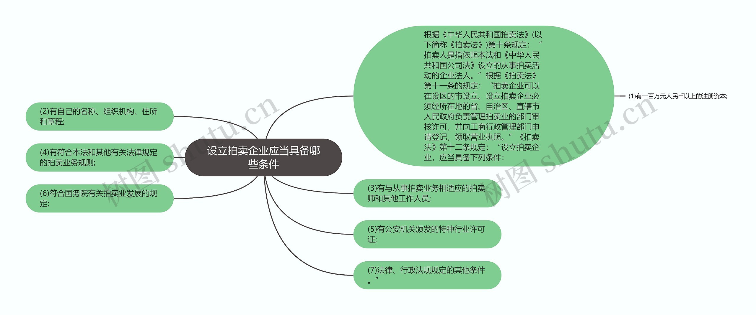 设立拍卖企业应当具备哪些条件思维导图