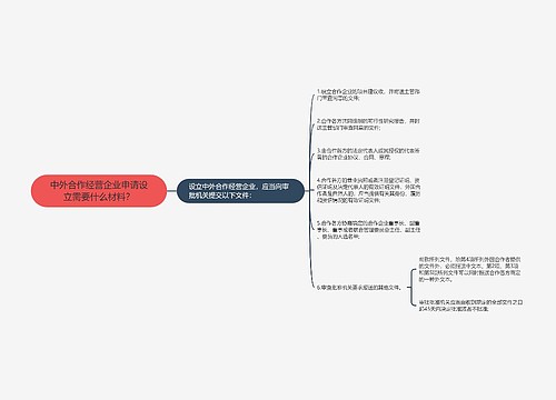 中外合作经营企业申请设立需要什么材料？