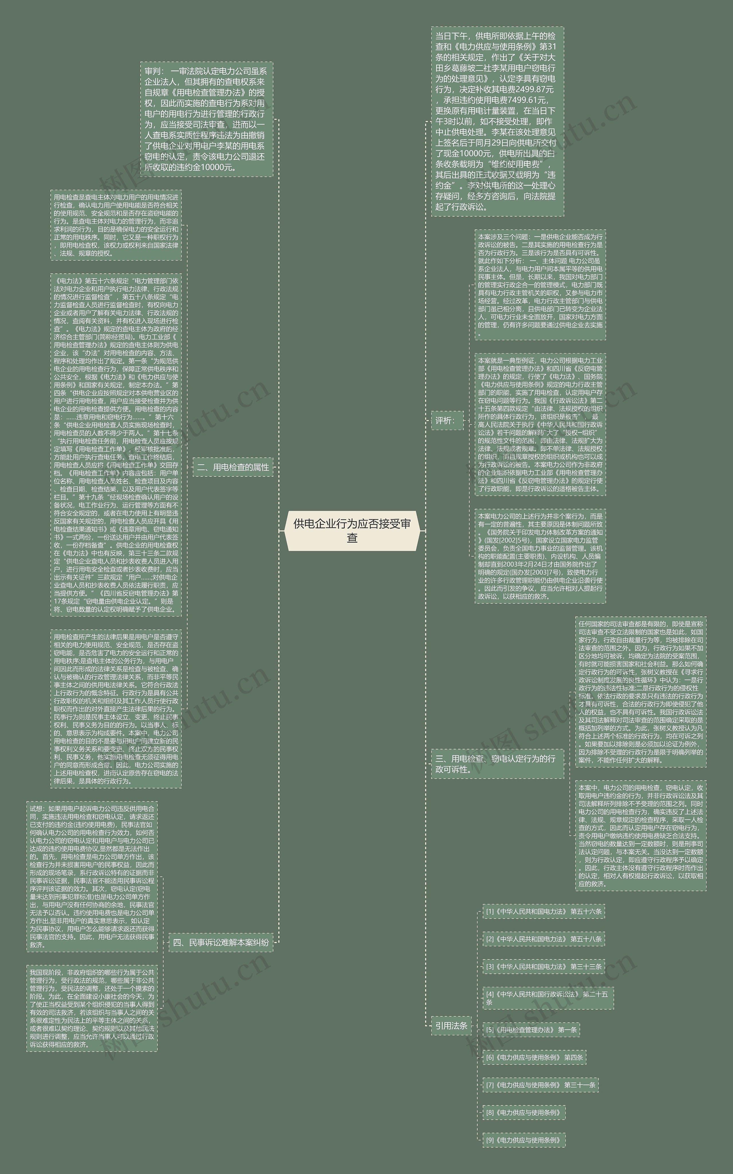 供电企业行为应否接受审查思维导图