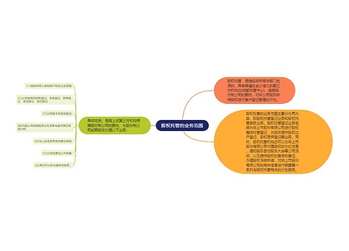 股权托管的业务范围