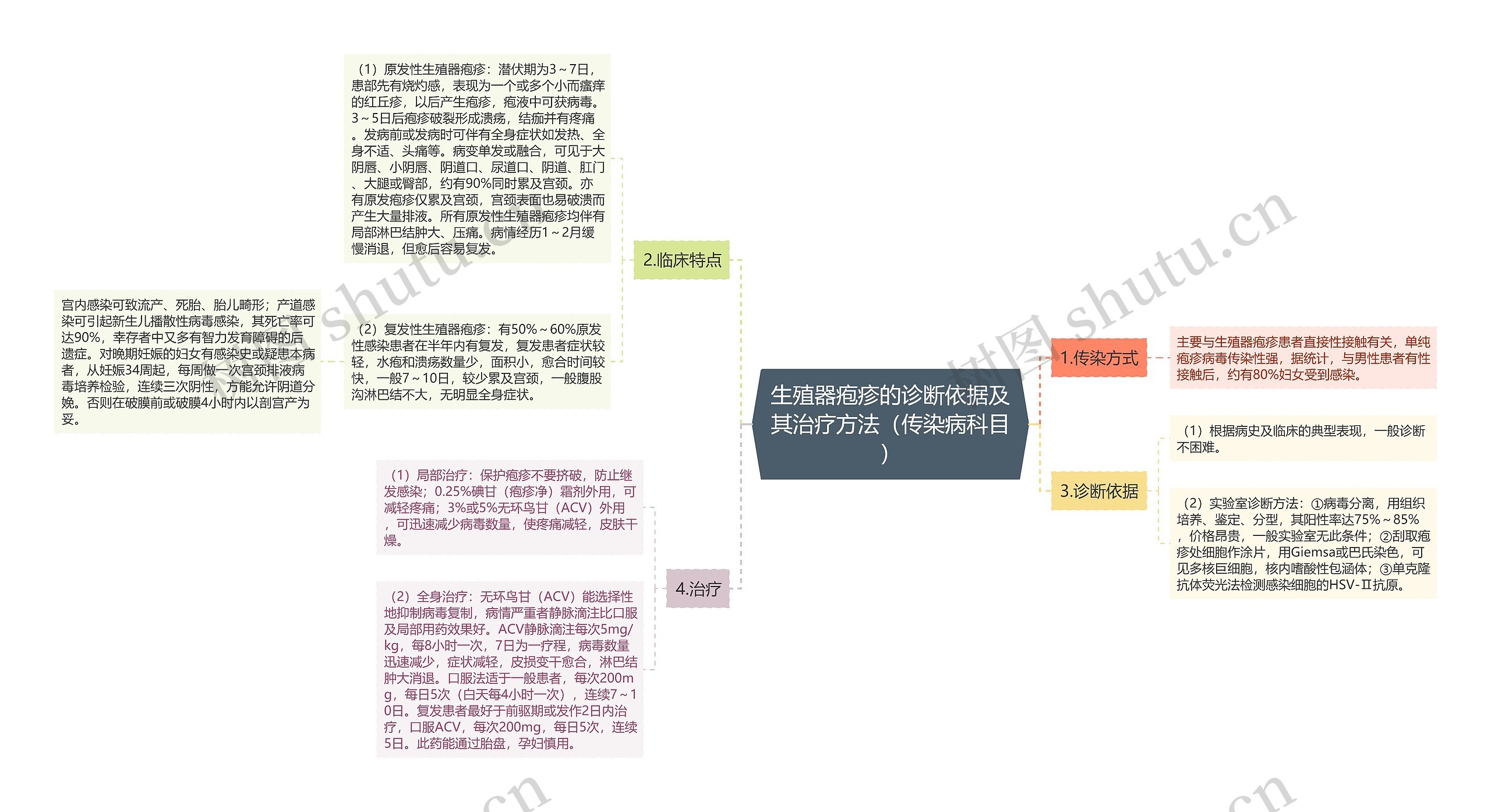 生殖器疱疹的诊断依据及其治疗方法（传染病科目）