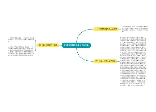 门市可以写几个人的名字