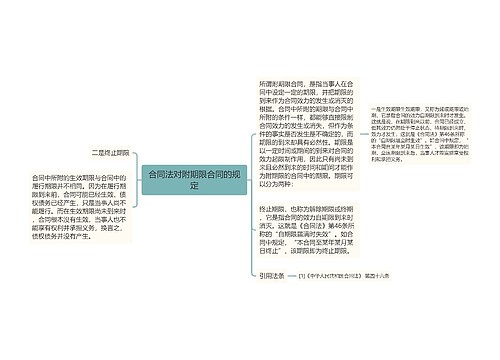 合同法对附期限合同的规定