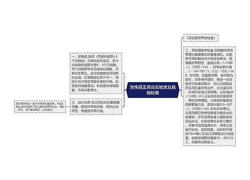 急性肾盂肾炎实验室及其他检查