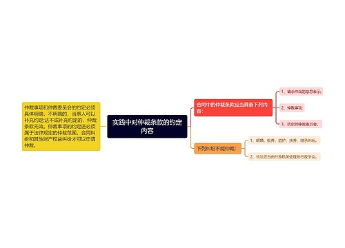 实践中对仲裁条款的约定内容