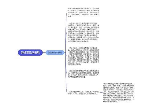 肺栓塞临床表现