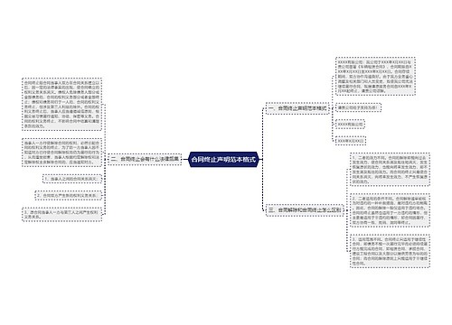 合同终止声明范本格式