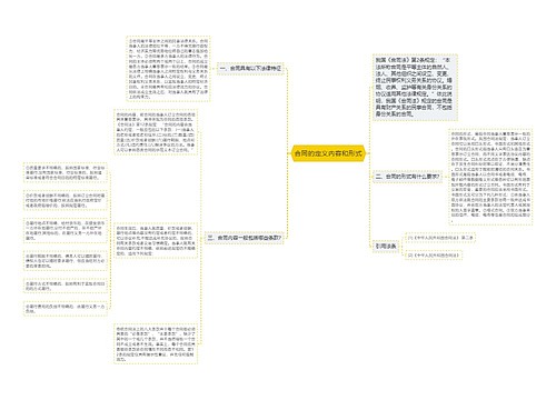 合同的定义内容和形式