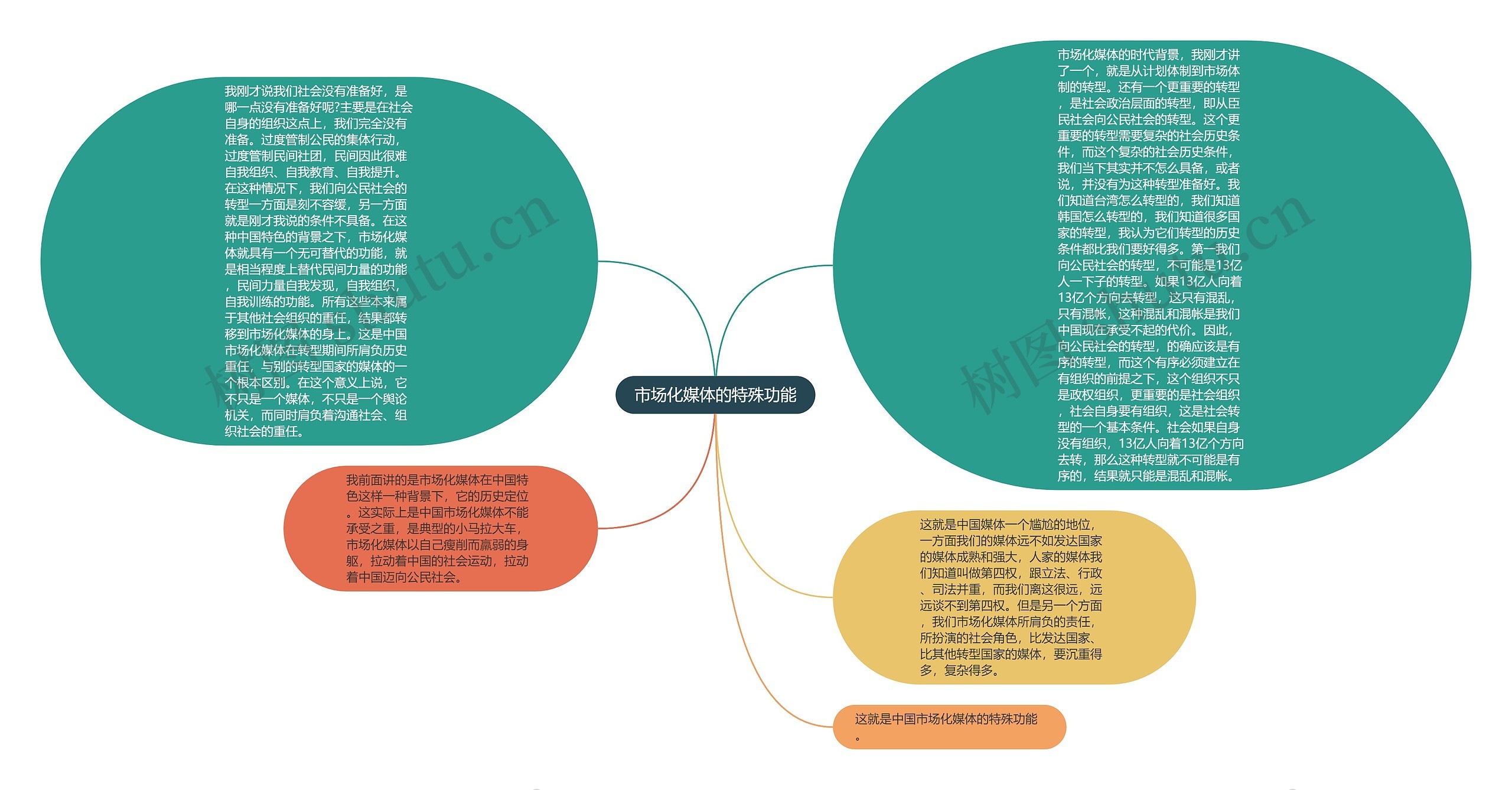 市场化媒体的特殊功能思维导图