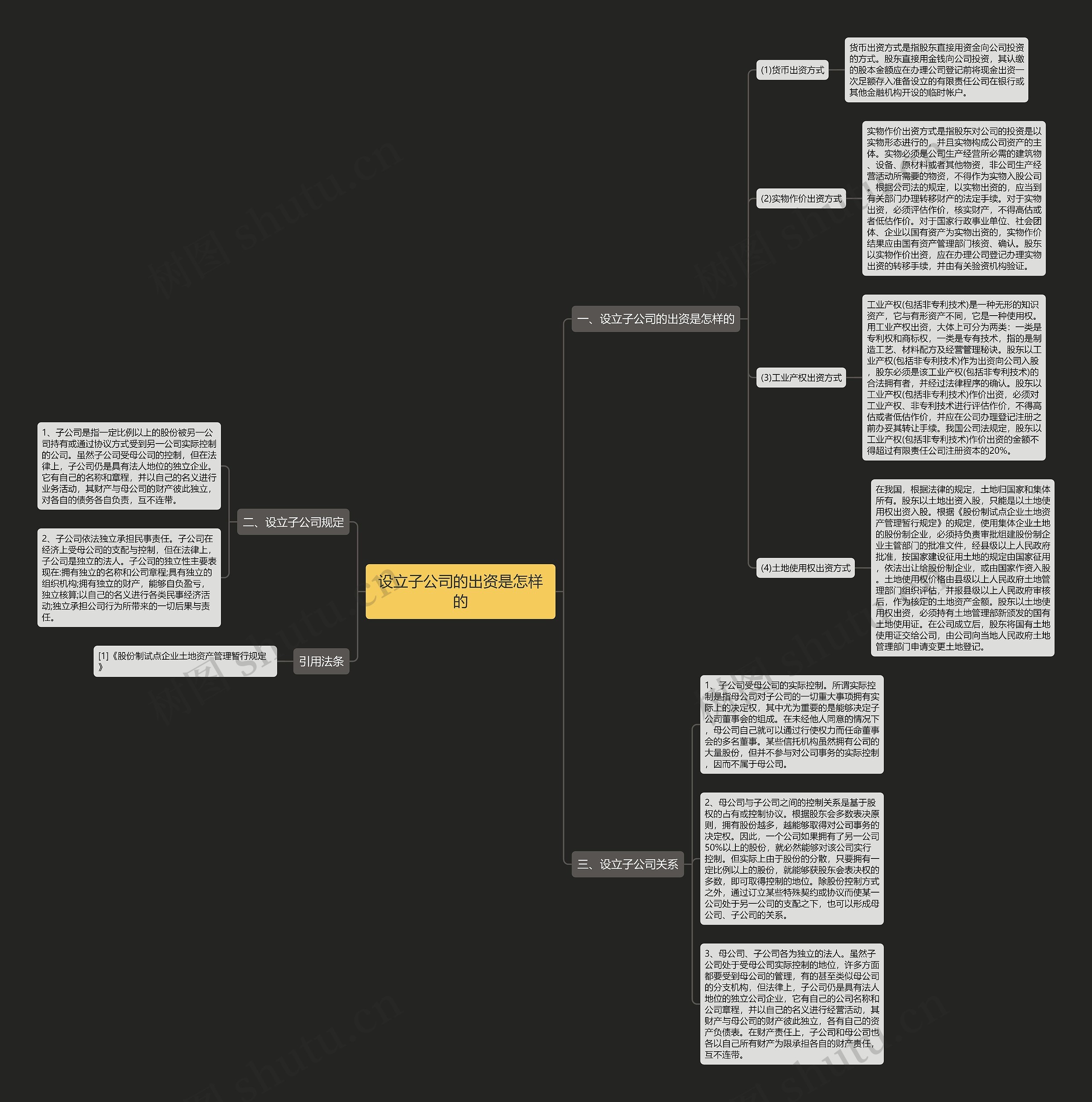 设立子公司的出资是怎样的 设立子公司的出资是怎样的