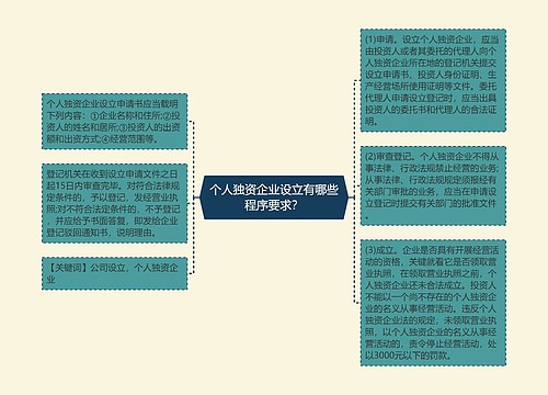 个人独资企业设立有哪些程序要求？