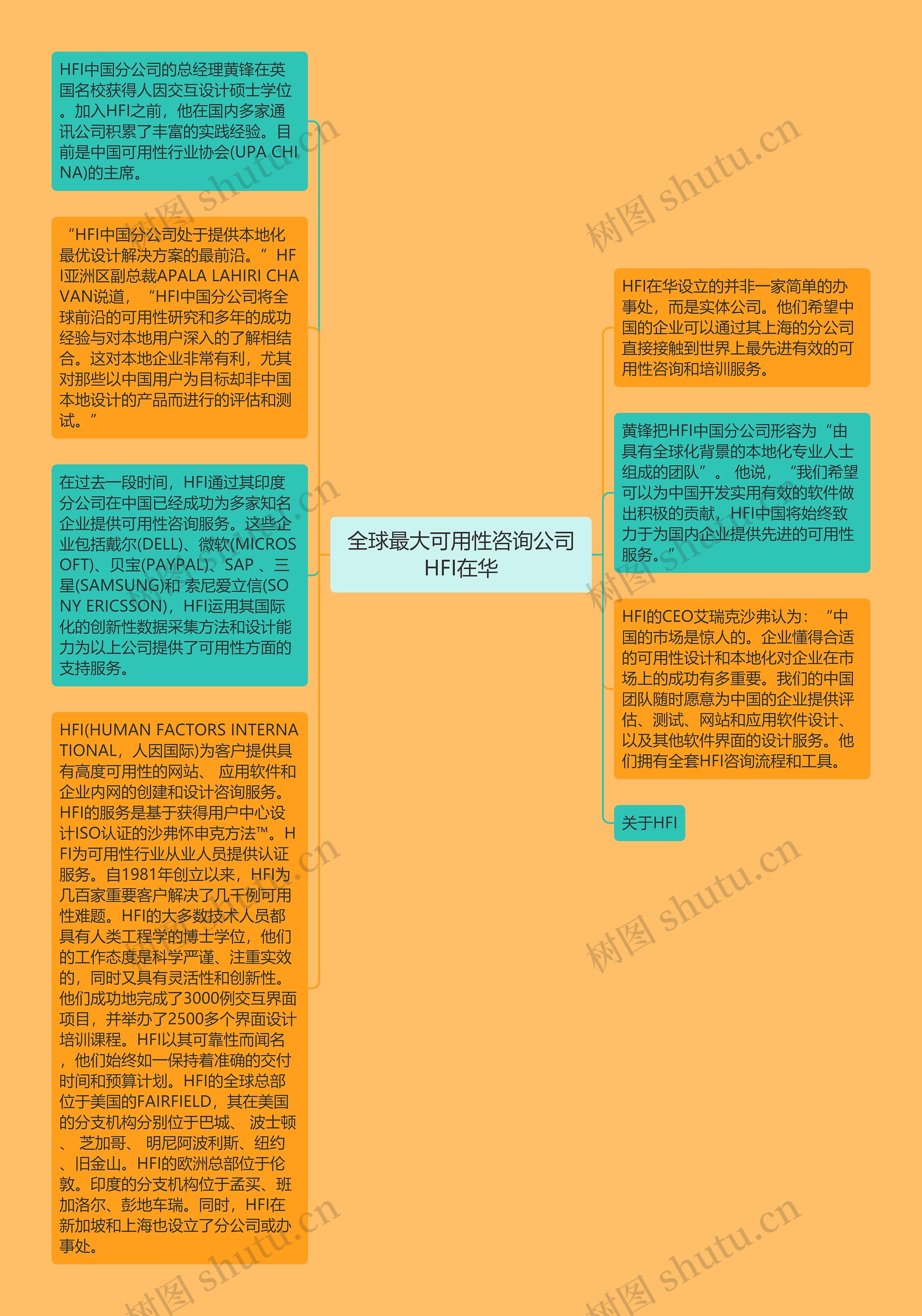 全球最大可用性咨询公司HFI在华思维导图