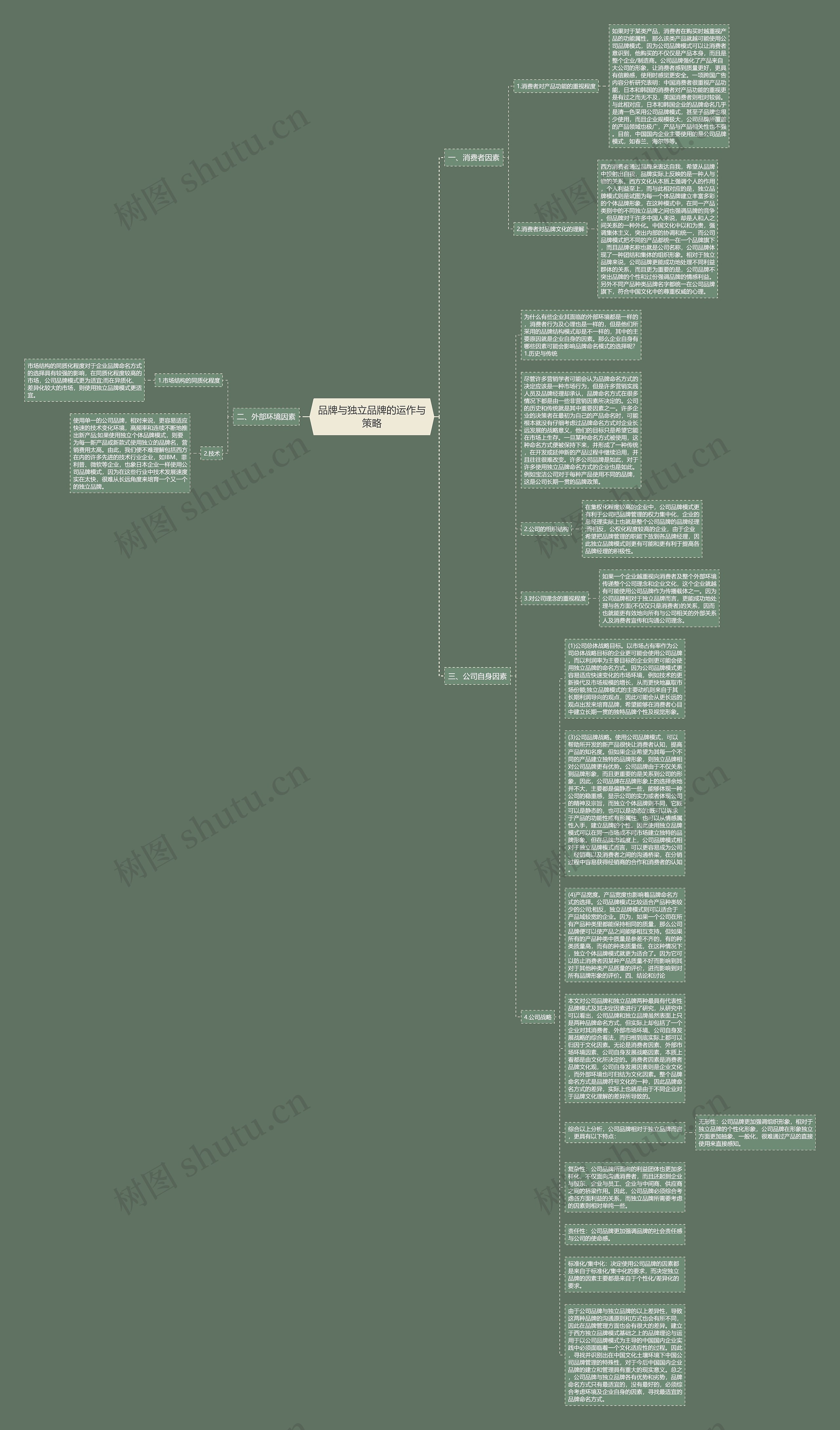 品牌与独立品牌的运作与策略思维导图