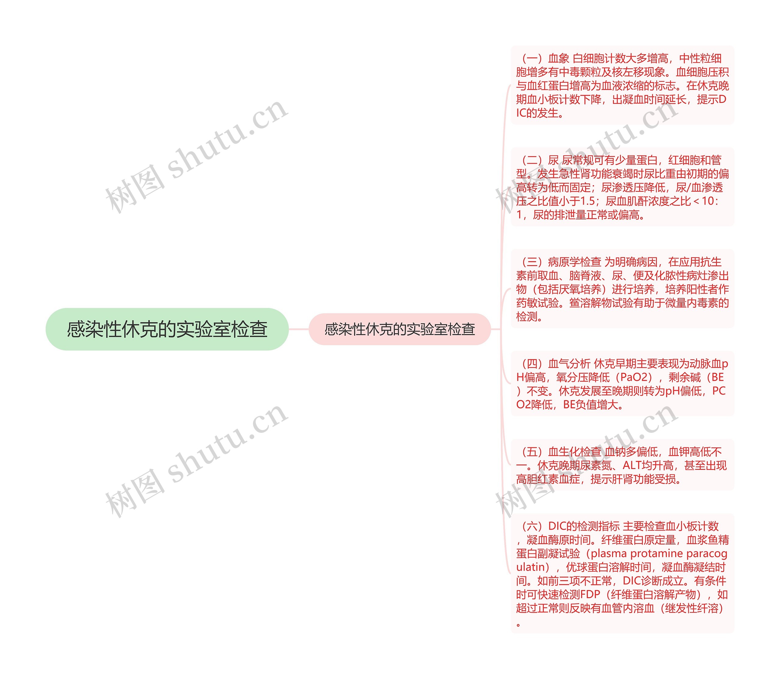 感染性休克的实验室检查