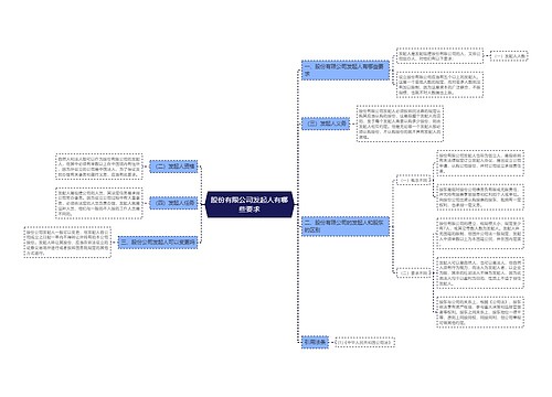 股份有限公司发起人有哪些要求