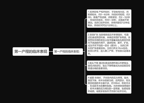 第一产程的临床表现