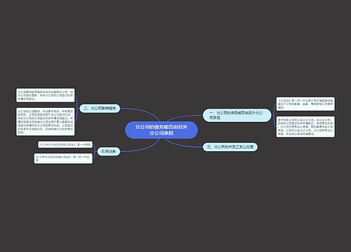 分公司的债务能否由另外分公司承担