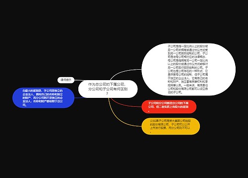 作为总公司的下属公司，分公司和子公司有何区别？