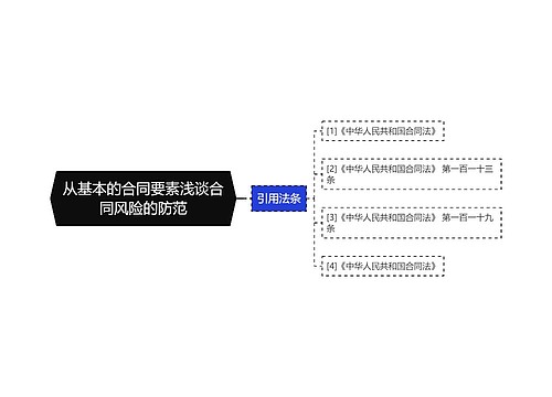 从基本的合同要素浅谈合同风险的防范