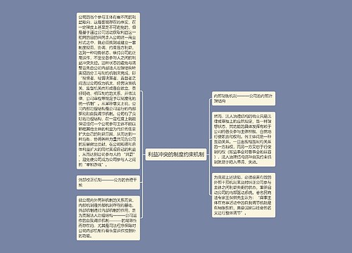 利益冲突的制度约束机制
