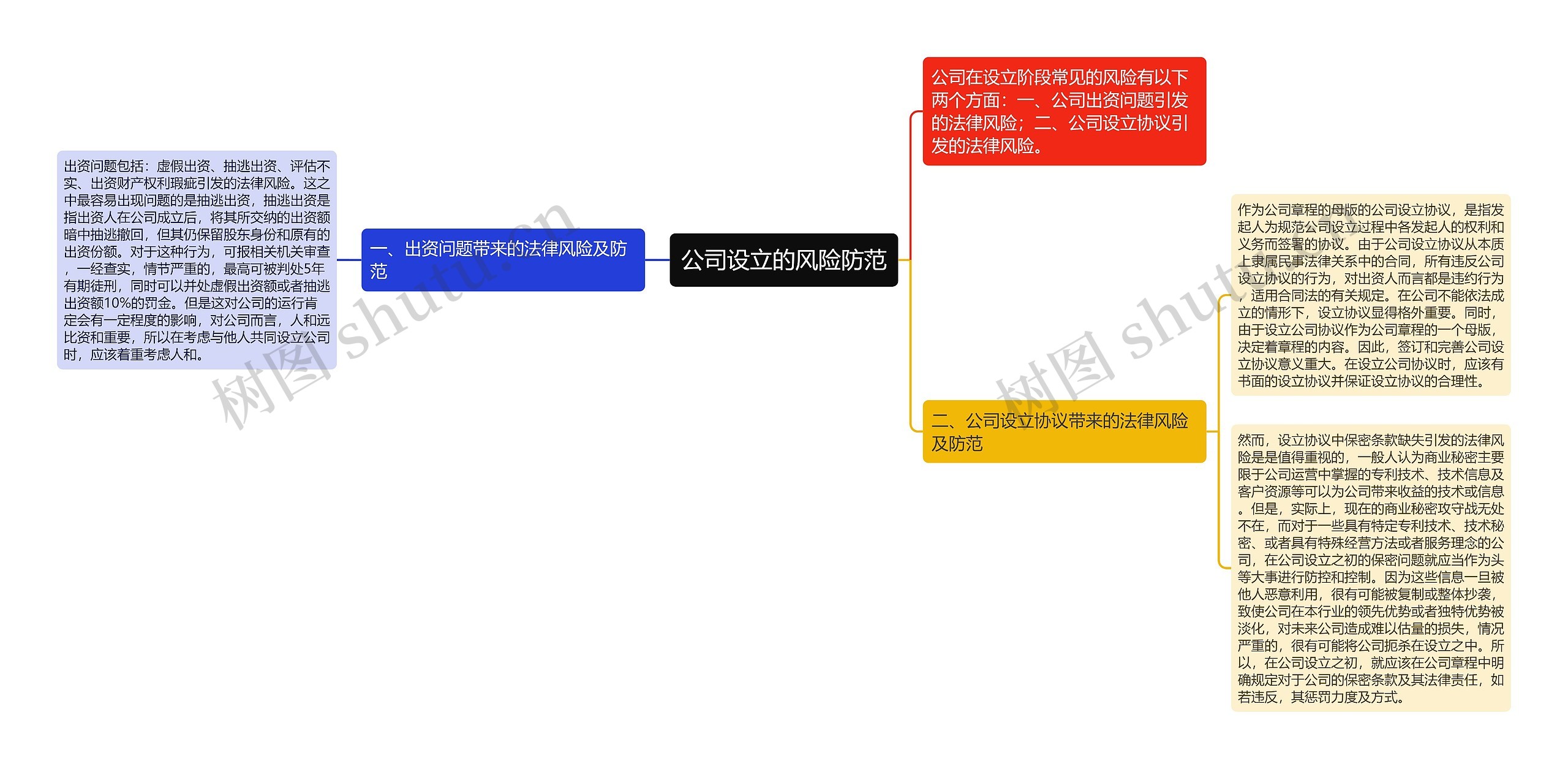 公司设立的风险防范