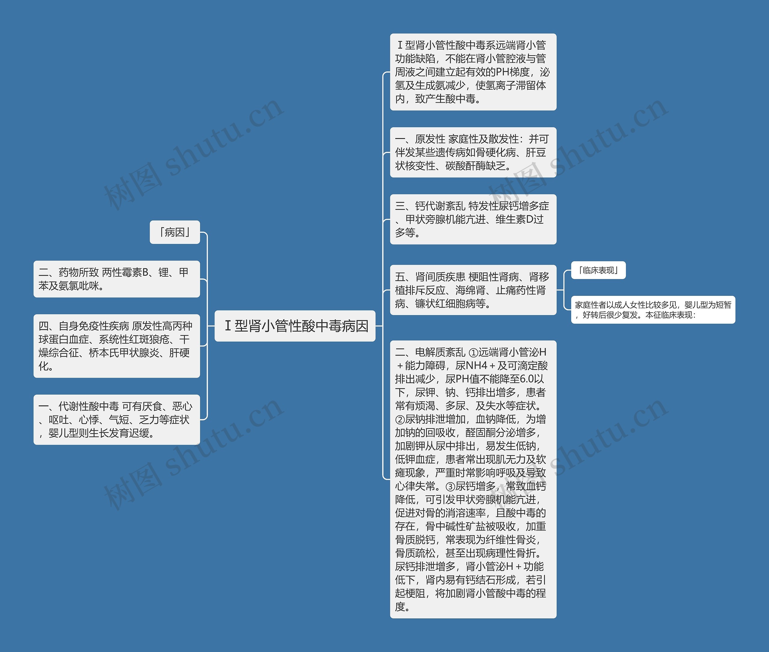 Ⅰ型肾小管性酸中毒病因