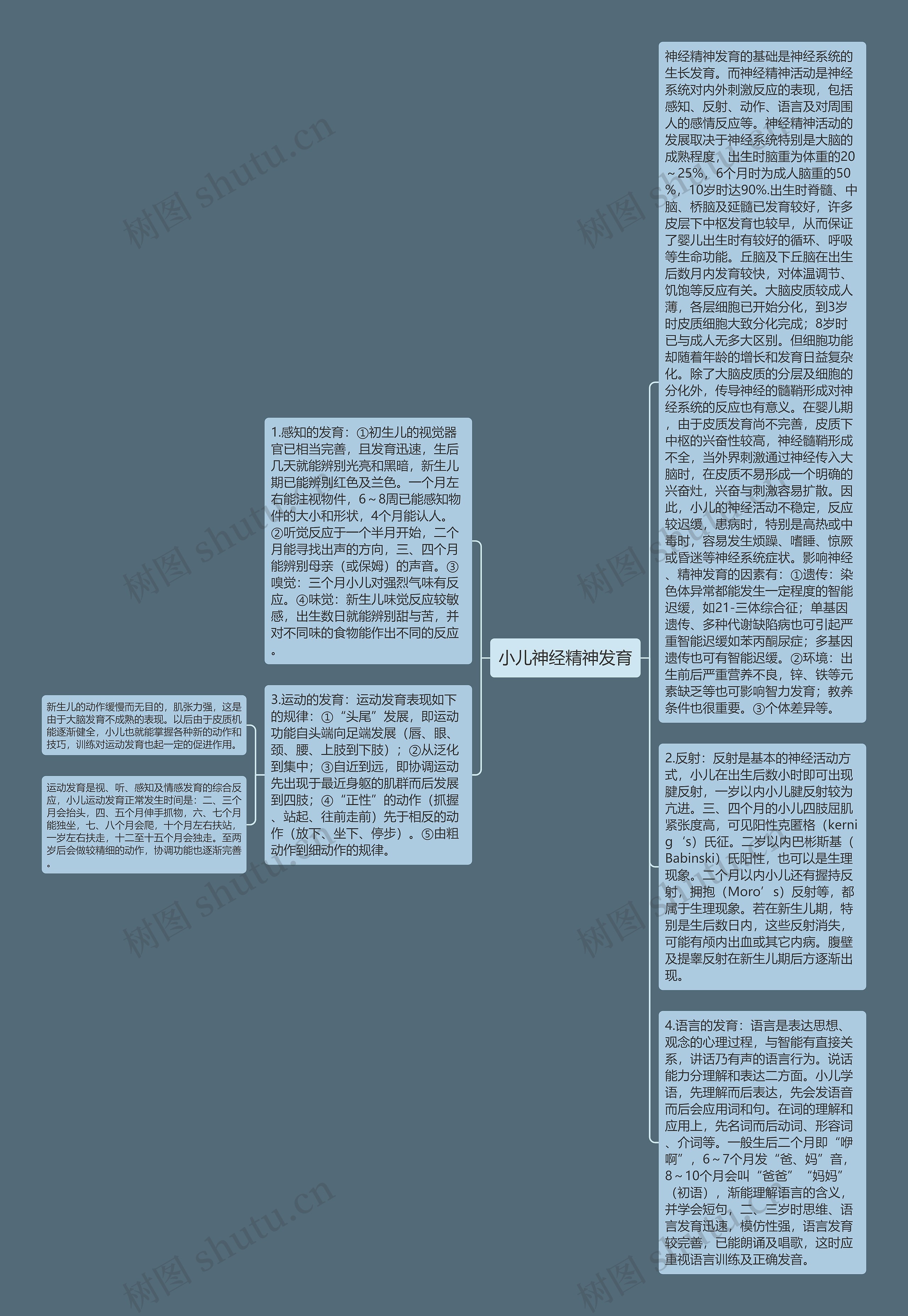 小儿神经精神发育思维导图