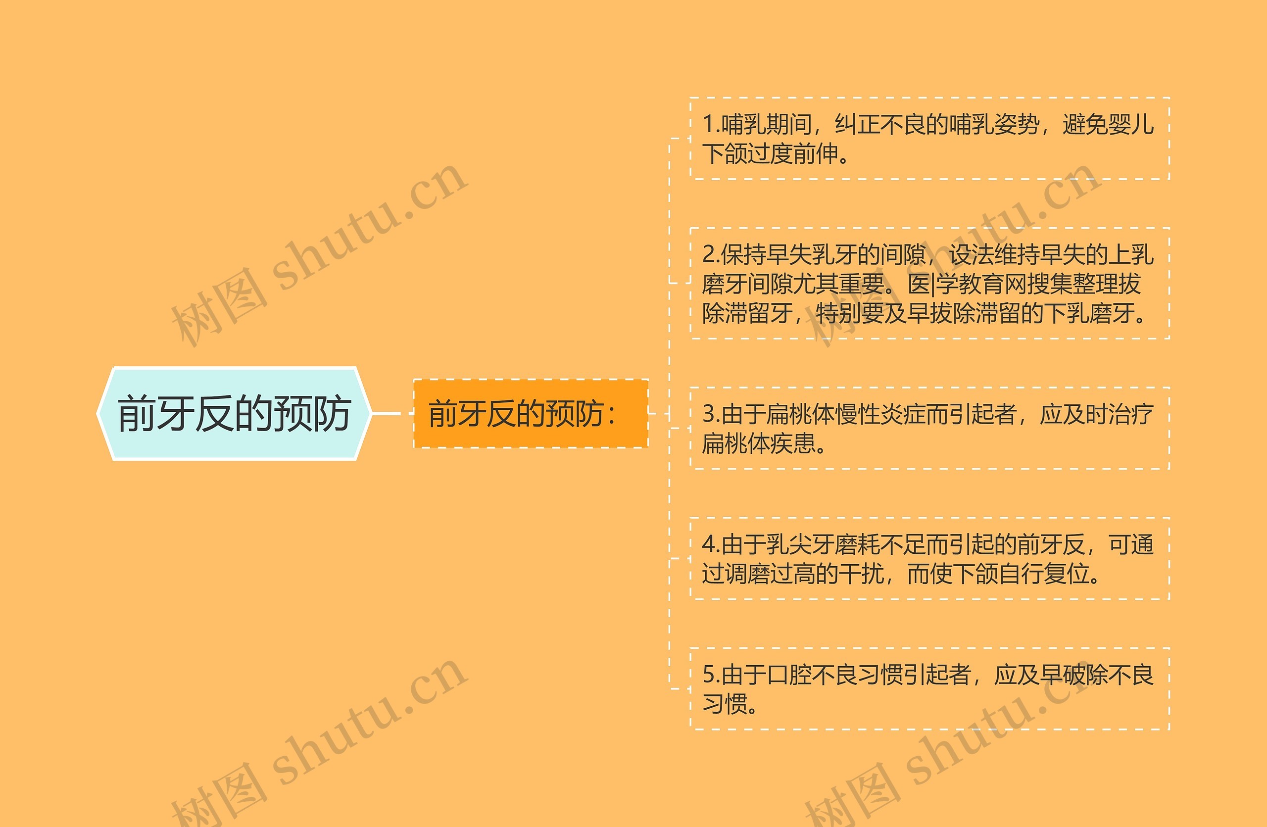 前牙反的预防思维导图